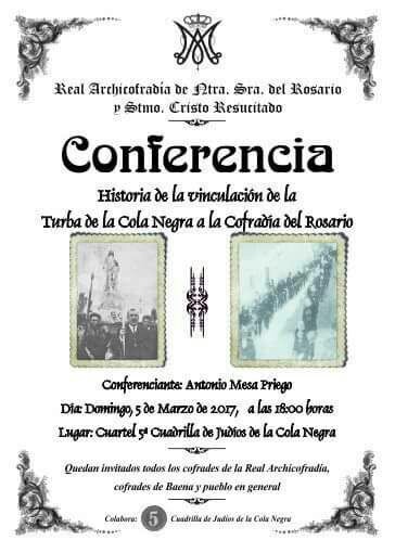 Conferencia "Vinculación de la Turba de Judíos de la cola Negra a la Cofradía del Rosario